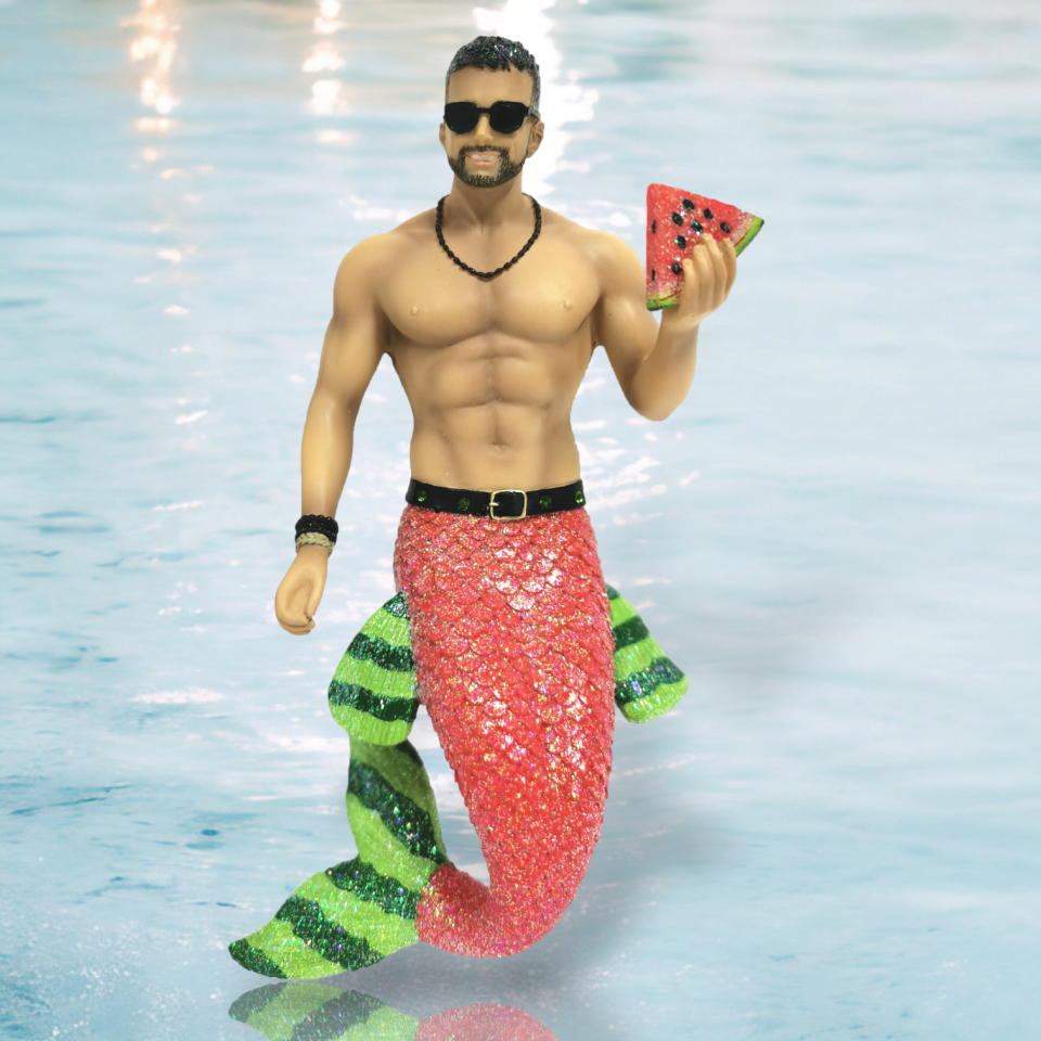 December Diamonds Merman Big Melon Ornament