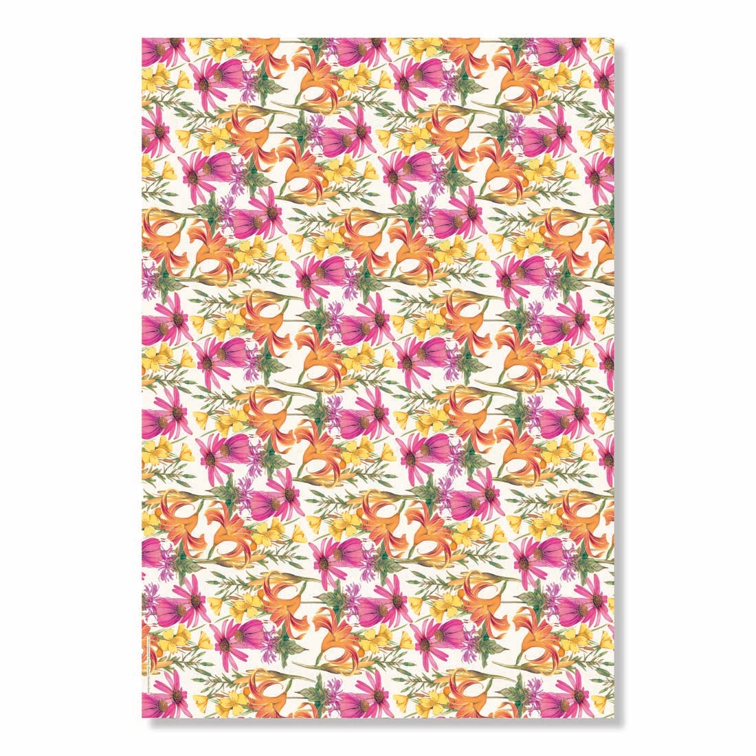 Garden Flowers Floral Wrapping Paper Book