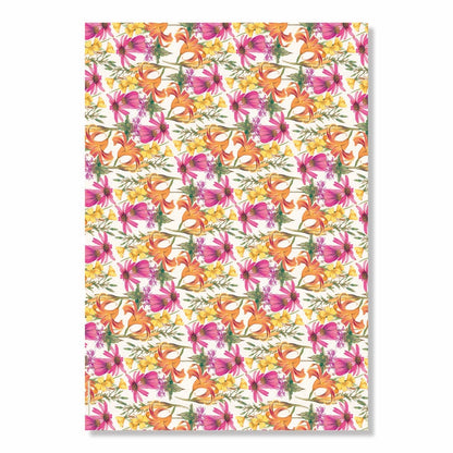 Garden Flowers Floral Wrapping Paper Book