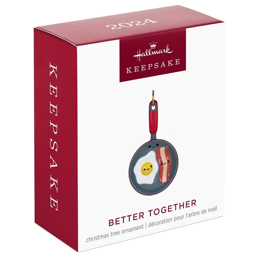 Mini Better Together Bacon and Eggs Hallmark Keepsake Ornament 1.38''