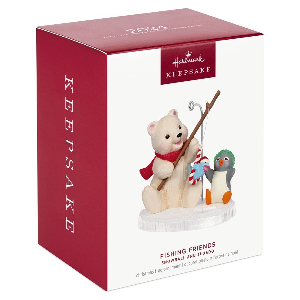 Snowball and Tuxedo Fishing Friends Hallmark Keepsake Ornament
