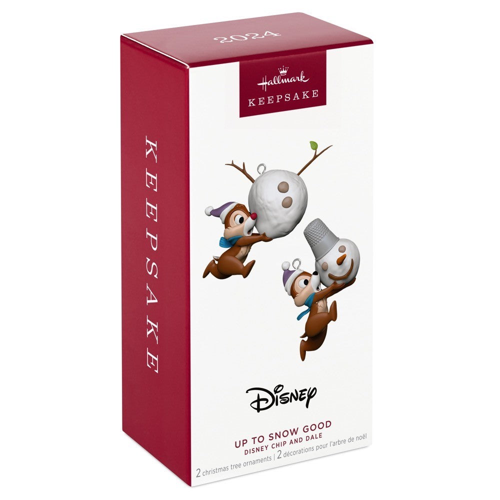 Disney Chip and Dale Up to Snow Good Hallmark Keepsake Ornaments Set of 2