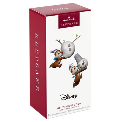 Disney Chip and Dale Up to Snow Good Hallmark Keepsake Ornaments Set of 2