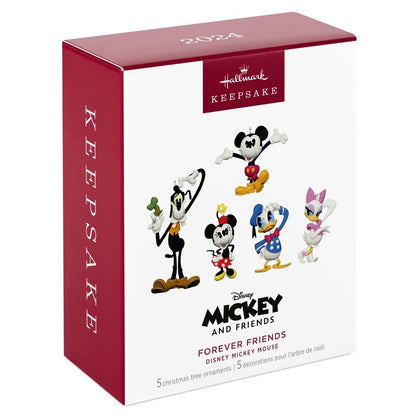 Disney Mickey and Friends Forever Friends Hallmark Keepsake Ornament Set of 5