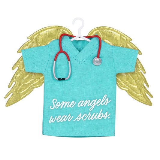 Some Angels Wear Scrubs Hallmark Keepsake Ornament