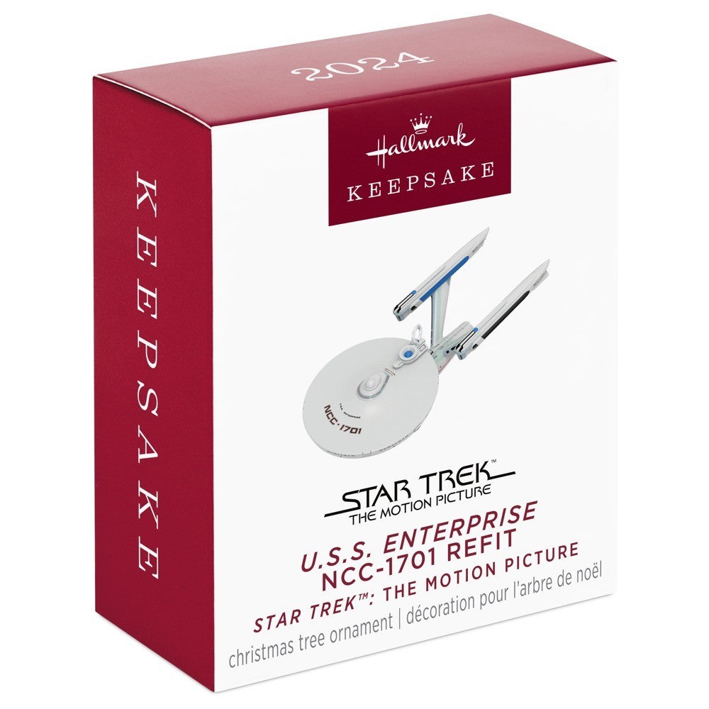 Mini Star Trekª: The Motion Picture U.S.S. Enterprise NCC-1701 Refit Hallmark Keepsake Ornament 0.4''