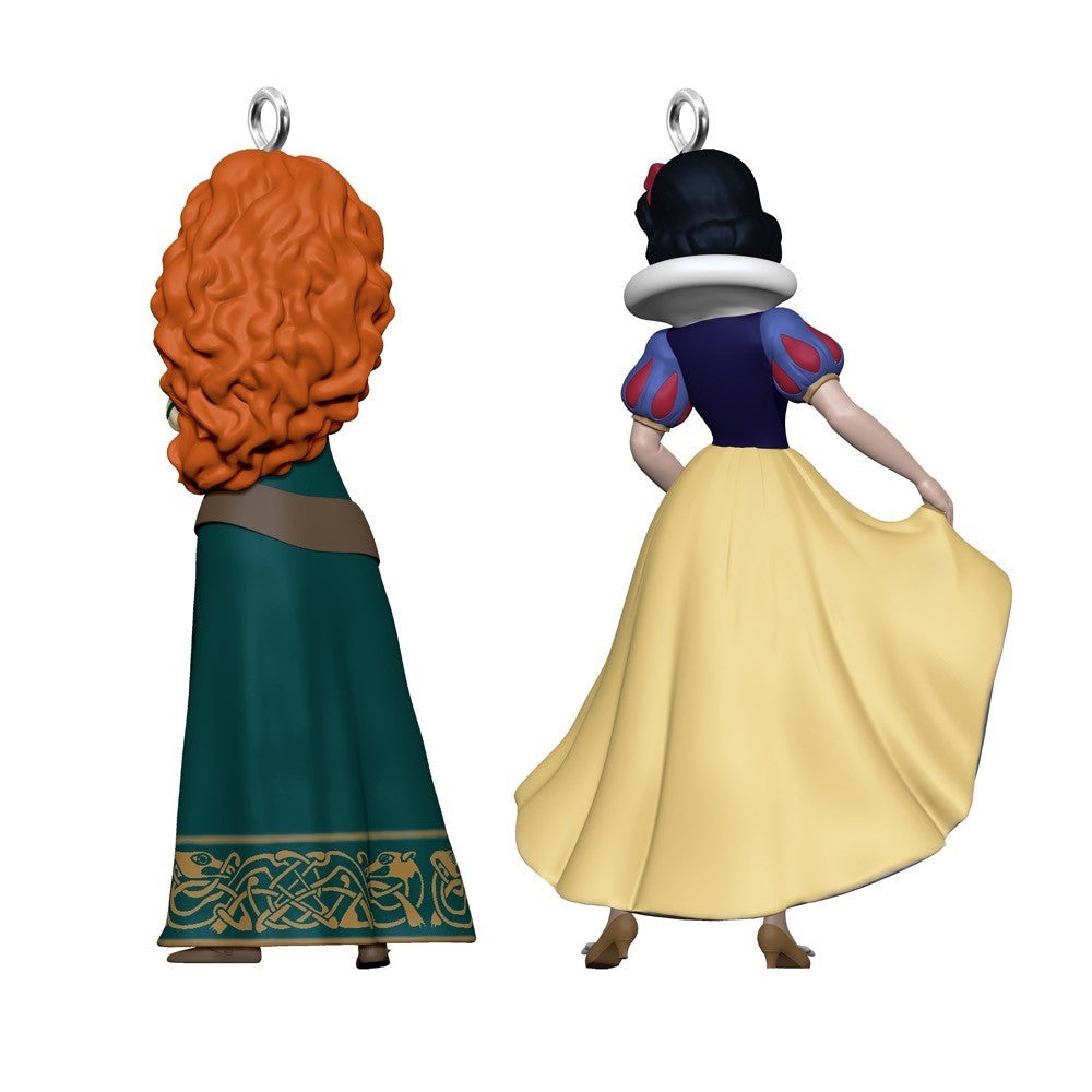 Mini Disney Princess Merida and Snow White Hallmark Keepsake Ornaments Set of 2