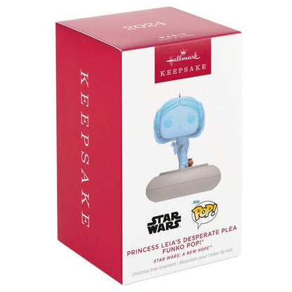 Star Wars: A New Hope Princess Leia's Desperate Plea Funko POP! With Light and Sound Hallmark Keepsake Ornament