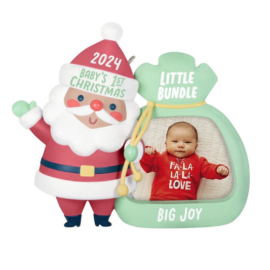 Little Bundle Big Joy 2024 Photo Frame Hallmark Keepsake Ornament