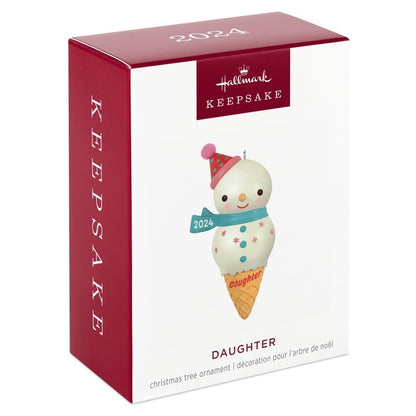 Daughter Snowman Ice Cream Cone 2024 Hallmark Keepsake Ornament