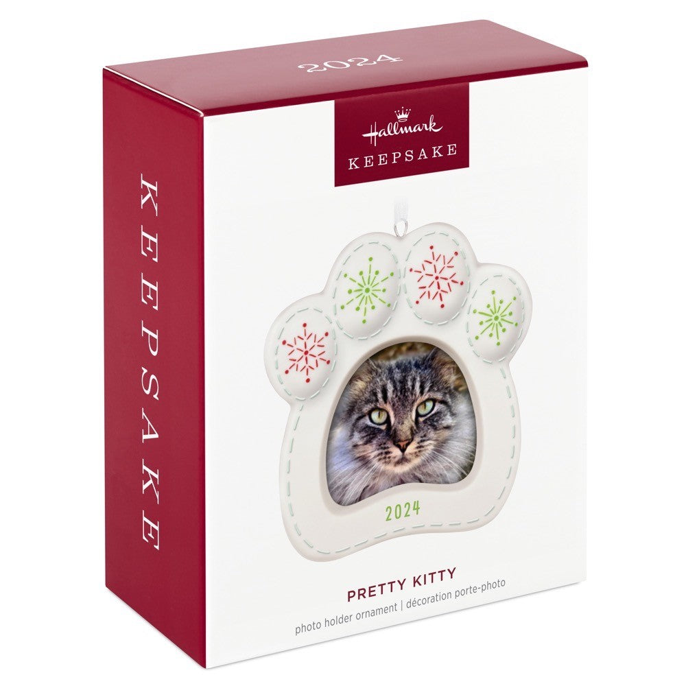 Pretty Kitty 2024 Porcelain Photo Frame Hallmark Keepsake Ornament