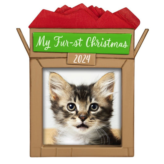 Pet's Fur-st Christmas 2024 Photo Frame Hallmark Keepsake Ornament