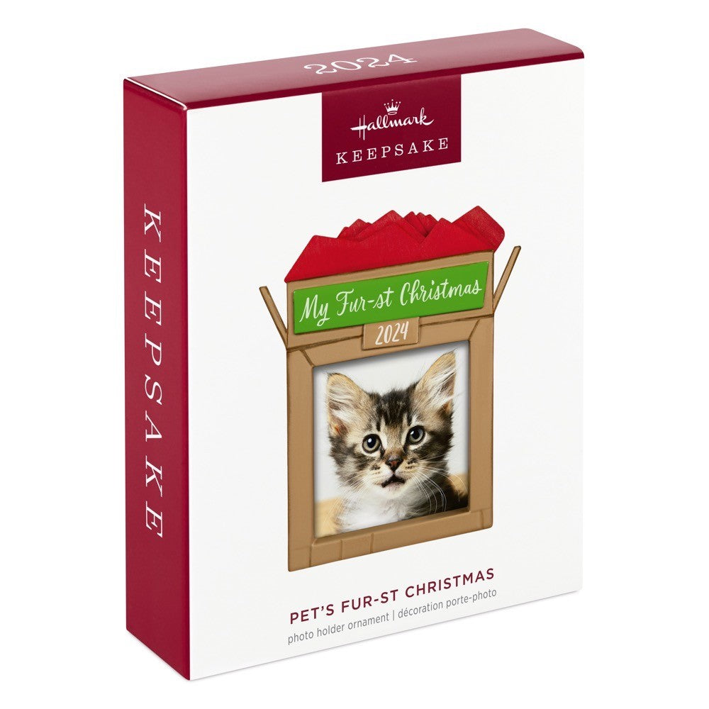 Pet's Fur-st Christmas 2024 Photo Frame Hallmark Keepsake Ornament