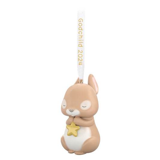Godchild Bunny 2024 Porcelain Hallmark Keepsake Ornament