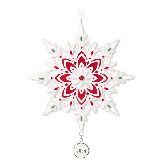 Snowflake 2024 Porcelain Hallmark Keepsake Ornament