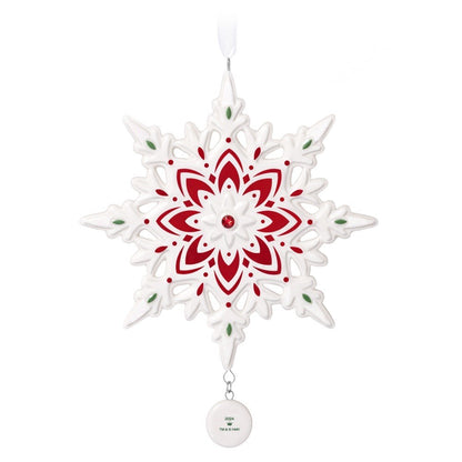 Snowflake 2024 Porcelain Hallmark Keepsake Ornament