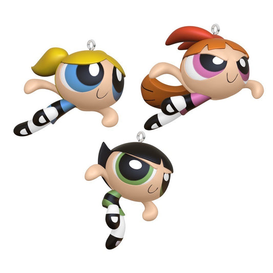 The Powerpuff Girls Blossomª Bubblesª and Buttercupª Hallmark Keepsake Ornaments Set of 3