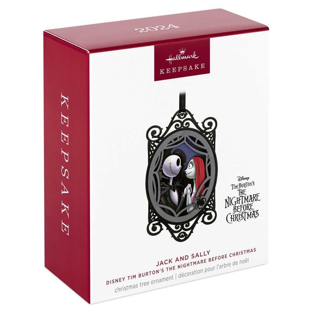 Disney Tim Burton's The Nightmare Before Christmas Jack and Sally Papercraft Hallmark Keepsake Ornament