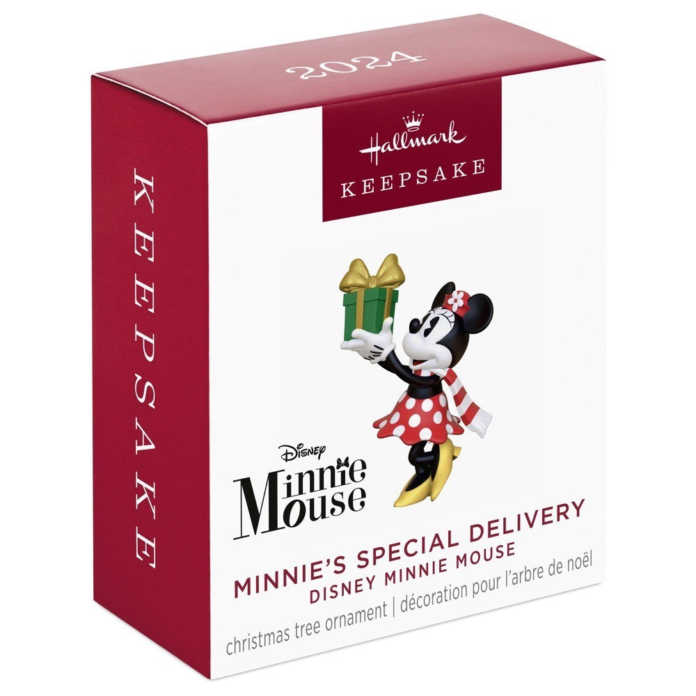 Mini Disney Minnie Mouse Minnie's Special Delivery Hallmark Keepsake Ornament 1.31''