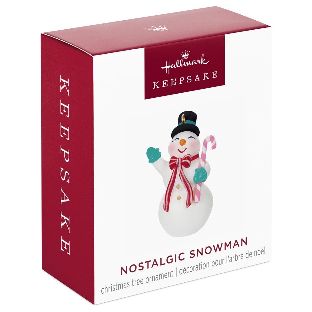 Mini Nostalgic Snowman Hallmark Keepsake Ornament 1.45''