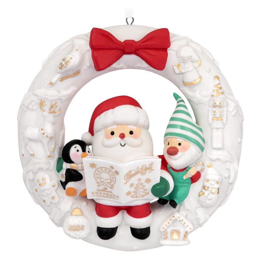 Wreath of Memories 2024 Porcelain Hallmark Keepsake Ornament