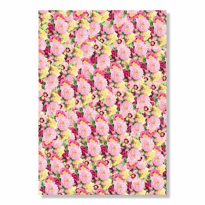 Garden Flowers Floral Wrapping Paper Book