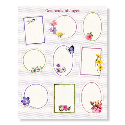 Garden Flowers Floral Wrapping Paper Book