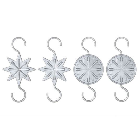 Mini Star Metal Christmas Hallmark Keepsake Ornament Hooks Set of 4