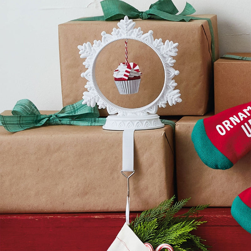 Snowflake Ornament and Stocking Hanger Hallmark Keepsake Ornament