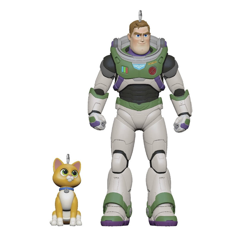 Disney Pixar Lightyear Buzz Lightyear and Sox 2022 Hallmark Keepsake Ornaments Set of 2