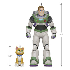 Disney Pixar Lightyear Buzz Lightyear and Sox 2022 Hallmark Keepsake Ornaments Set of 2