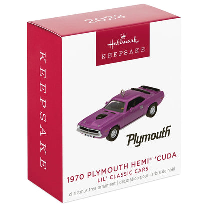 Lil' Classic Cars 1970 Plymouth Hemi 'Cuda Miniature 2023 Hallmark keepsake Ornament