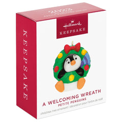 Petite Penguins A Welcoming Wreath Miniature Hallmark Keepsake Ornament