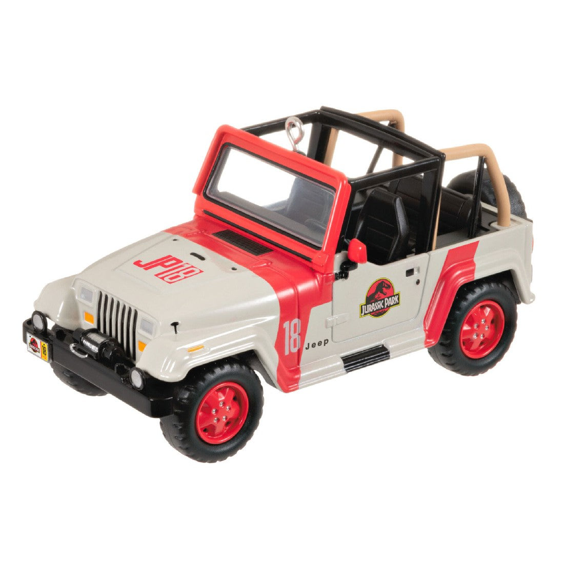 The Car's the Star Jurassic Park 1992 Jeep Wrangler Metal 2023 Hallmark Keepsake Ornament