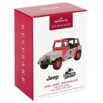 The Car's the Star Jurassic Park 1992 Jeep Wrangler Metal 2023 Hallmark Keepsake Ornament