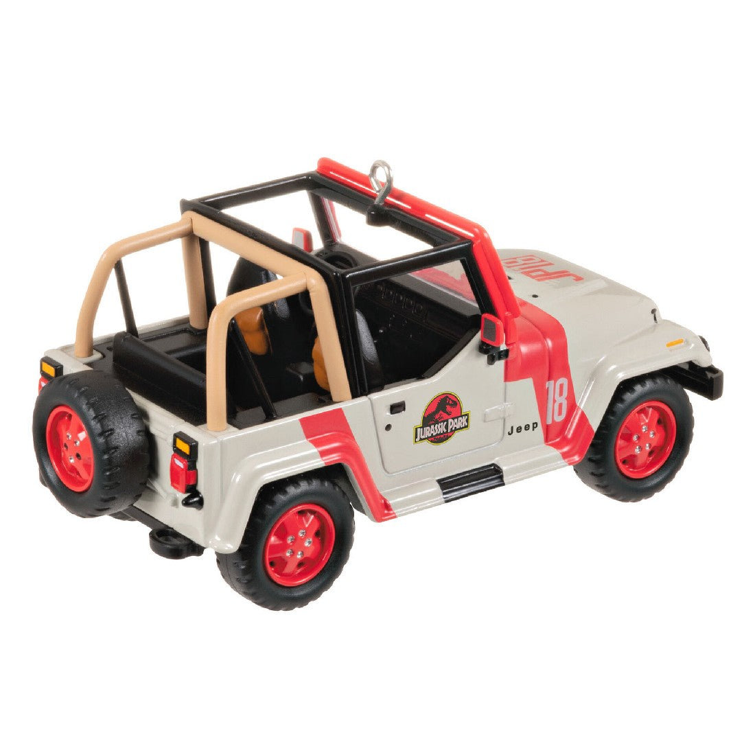 The Car's the Star Jurassic Park 1992 Jeep Wrangler Metal 2023 Hallmark Keepsake Ornament