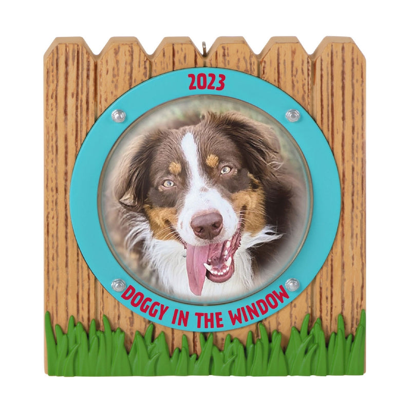 Doggy in the Window 2023 Photo Frame Hallmark Keepsake Ornament