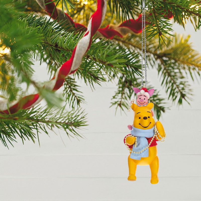 Disney Winnie the Pooh Trimming the Tree Together Hallmark Keepsake Ornament