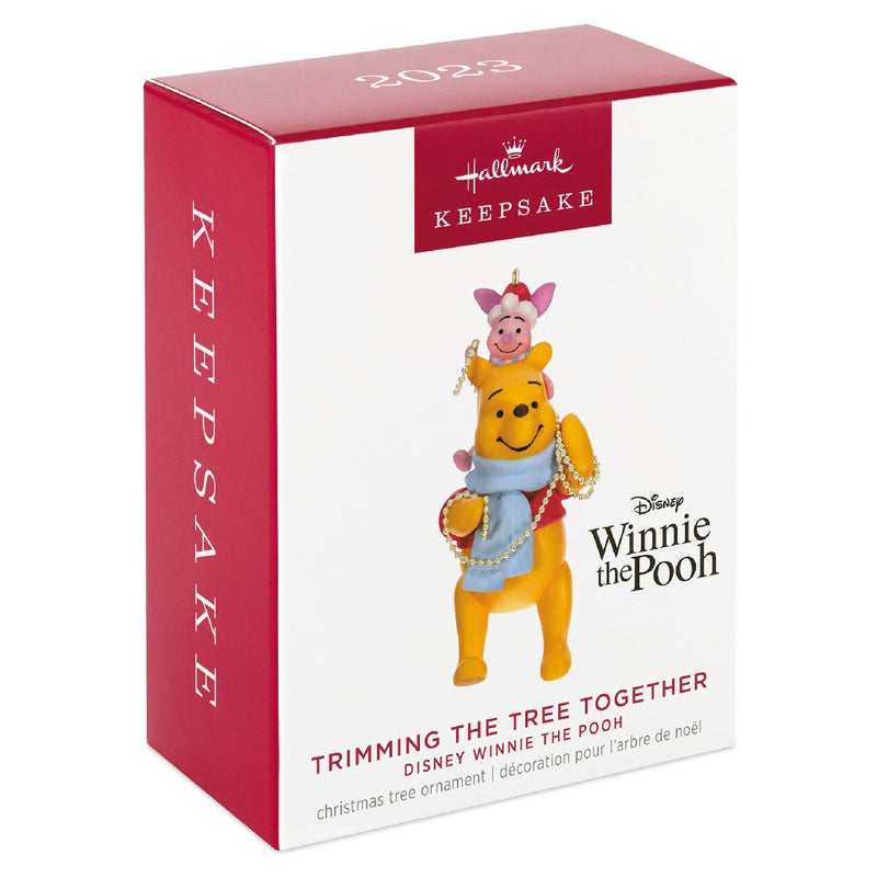 Disney Winnie the Pooh Trimming the Tree Together Hallmark Keepsake Ornament