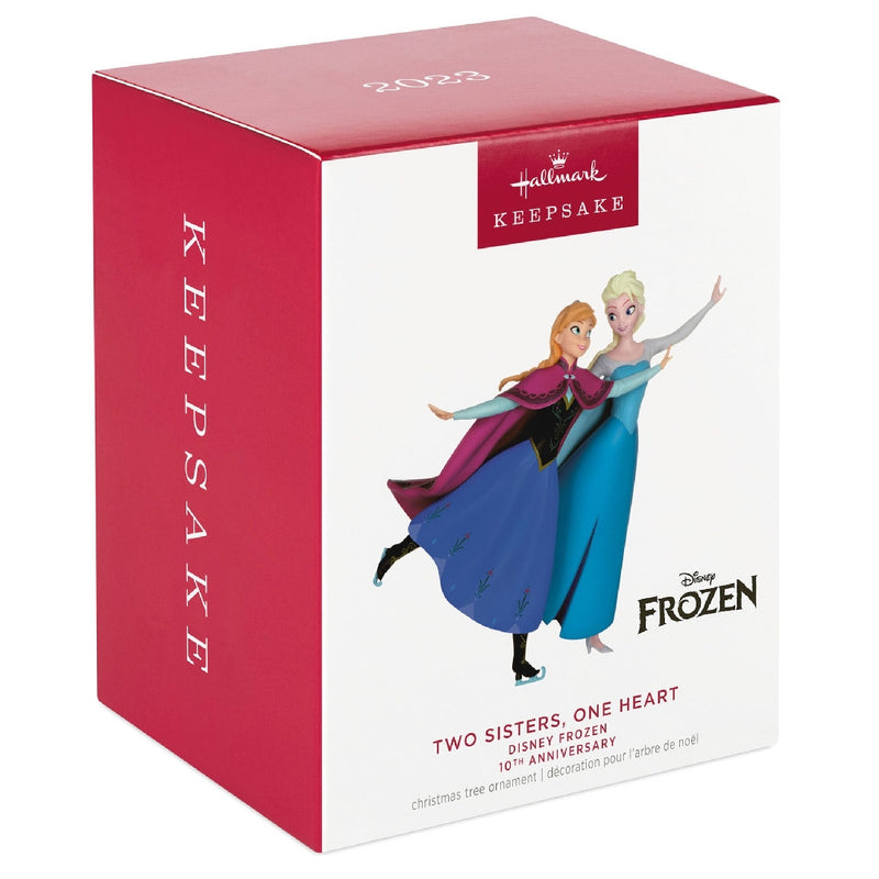 Disney Frozen 10th Anniversary Two Sisters One Heart Hallmark Keepsake Ornament