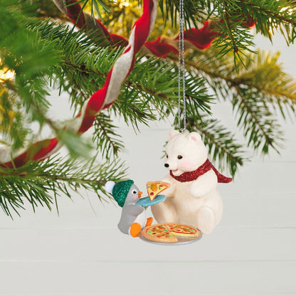 Snowball and Tuxedo Sharing a Slice 2023 Hallmark Keepsake Ornament