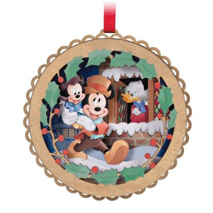 Disney Mickey's Christmas Carol 40th Anniversary Papercraft 2023 Hallmark Keepsake Ornament