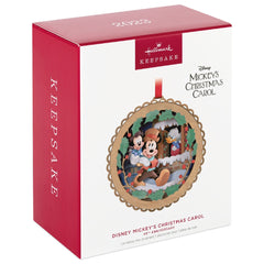 Disney Mickey's Christmas Carol 40th Anniversary Papercraft Hallmark Keepsake Ornament