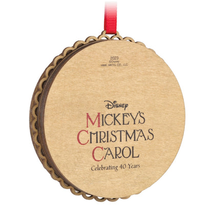 Disney Mickey's Christmas Carol 40th Anniversary Papercraft 2023 Hallmark Keepsake Ornament