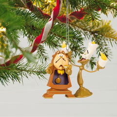 Disney Beauty and the Beast Lumiere and Cogsworth Hallmark Keepsake Ornament