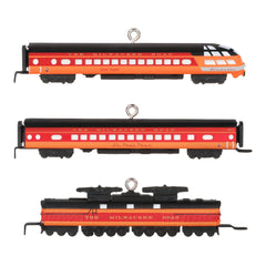 LIONEL Milwaukee Road EP-2 Passenger Miniature Hallmark Keepsake Ornament Set