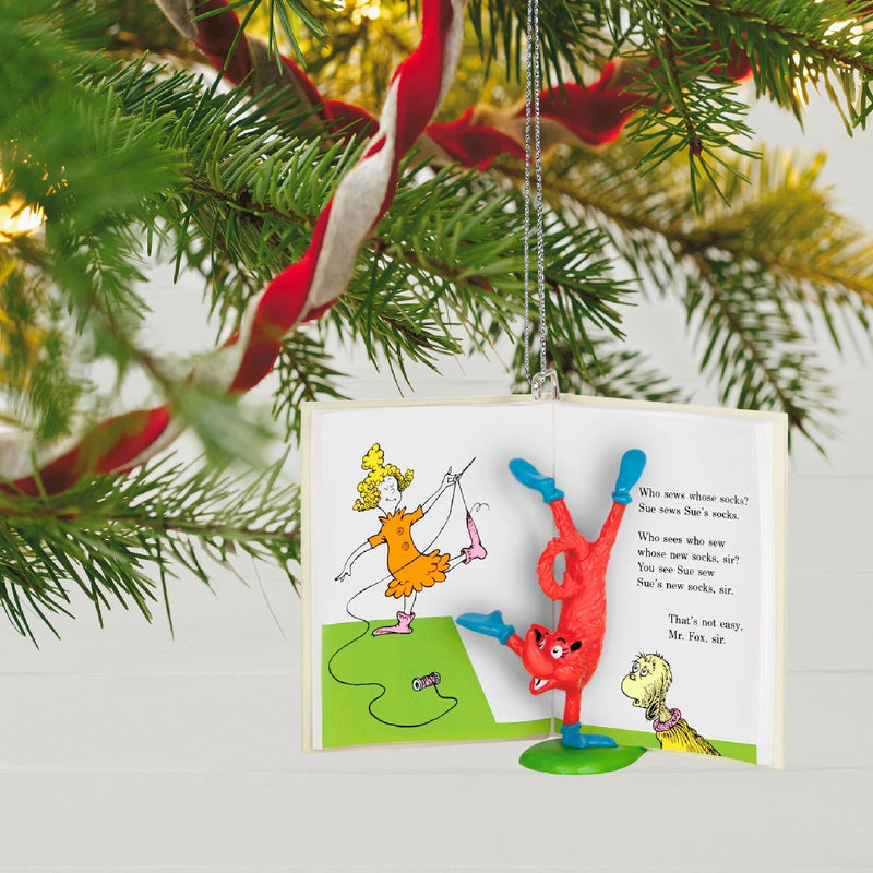 Dr. Seuss's Fox in Socks Who Sews Whose Socks? Hallmark Keepsake Ornament