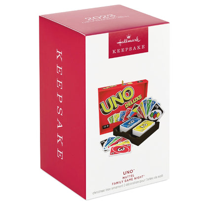 Family Game Night Mattel UNO 2023 Hallmark Keepsake Ornament