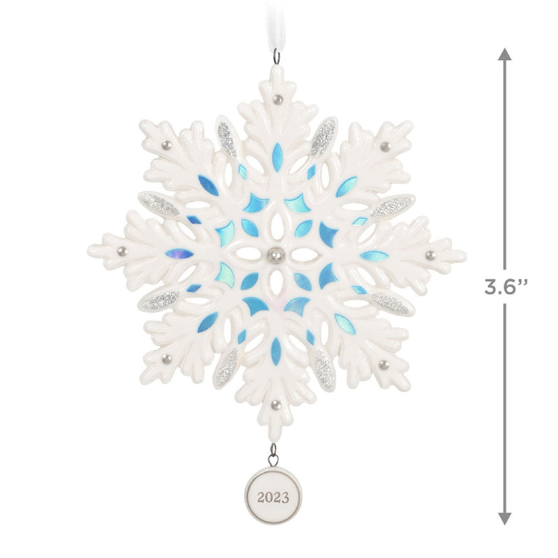 Snowflake 2023 Porcelain Hallmark Keepsake Ornament