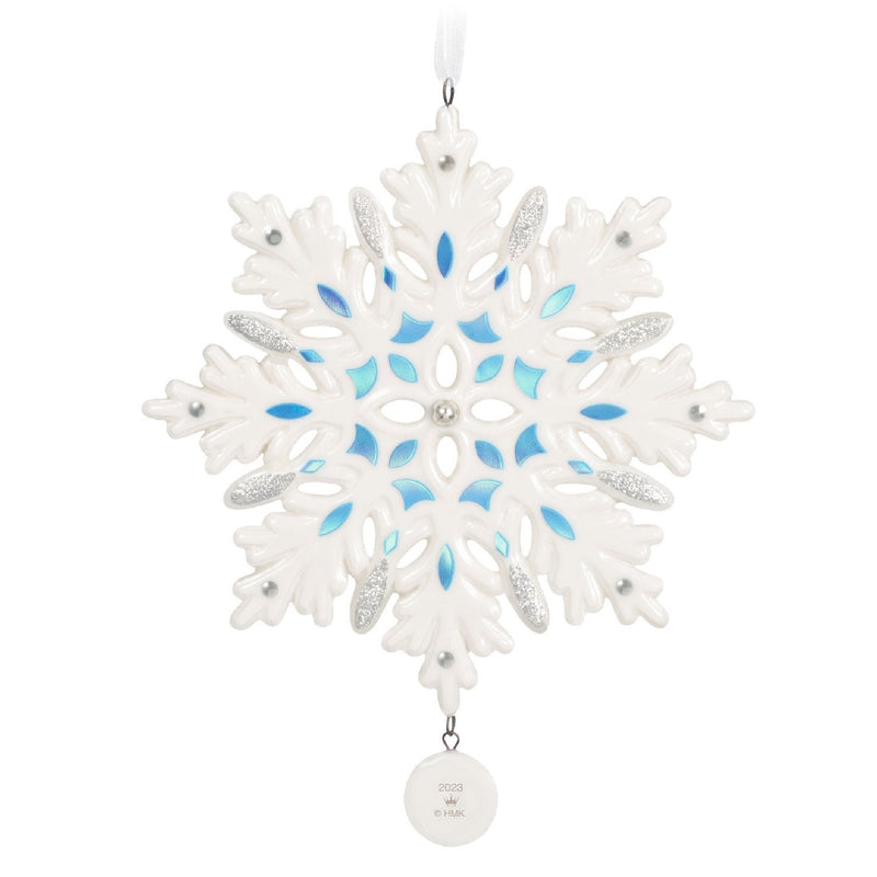Snowflake 2023 Porcelain Hallmark Keepsake Ornament